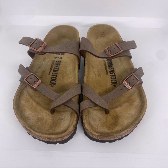 Birkenstock Shoes - Birkenstock Mayari Brown Leather Strappy Sandal